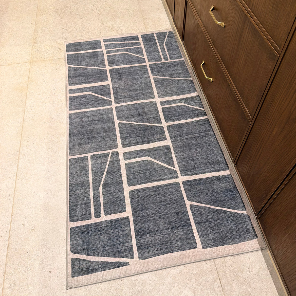 Faded Blocks Kitchen Carpet