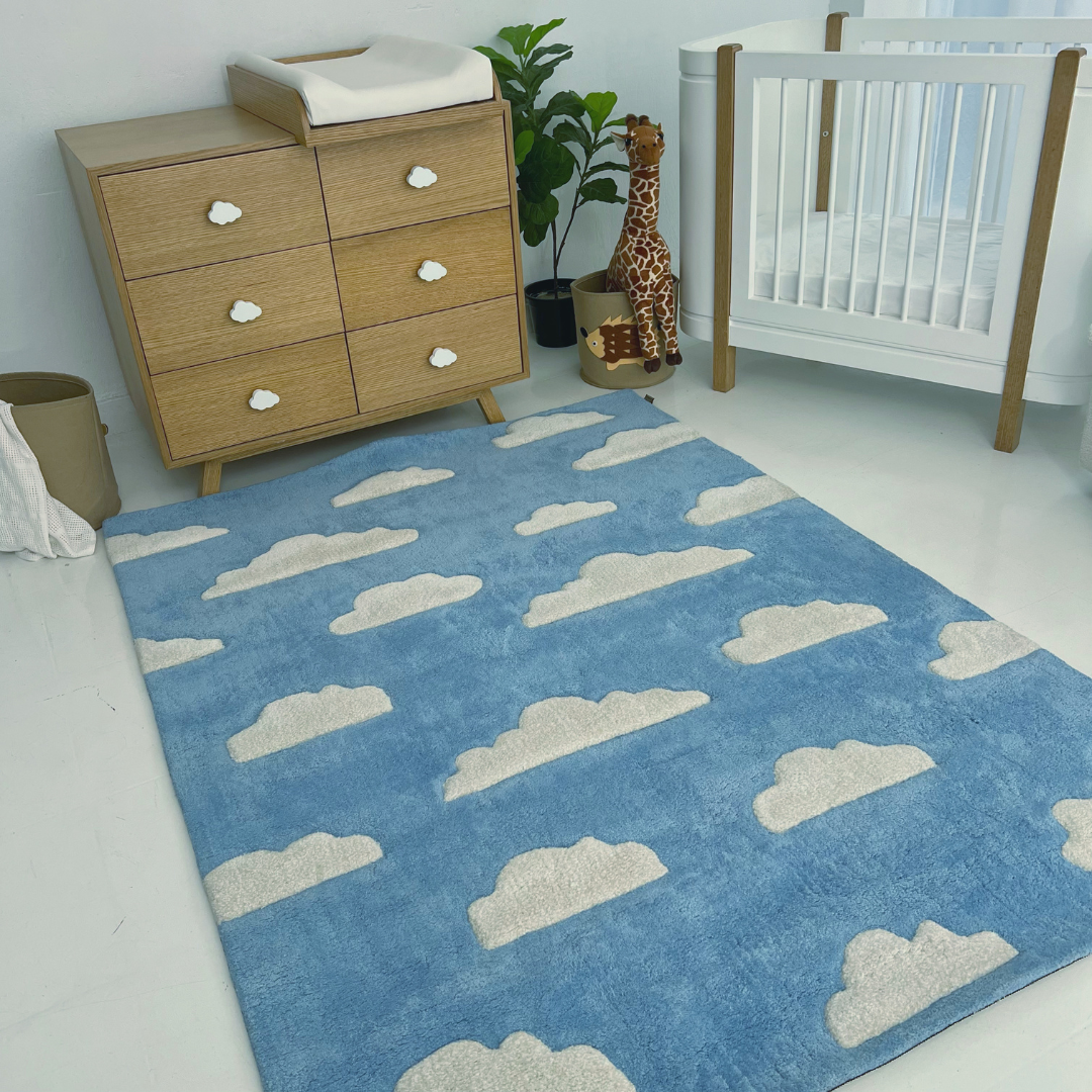 Blue Clouds kids carpet