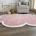 Pink Cloud Cutout Kids Carpet