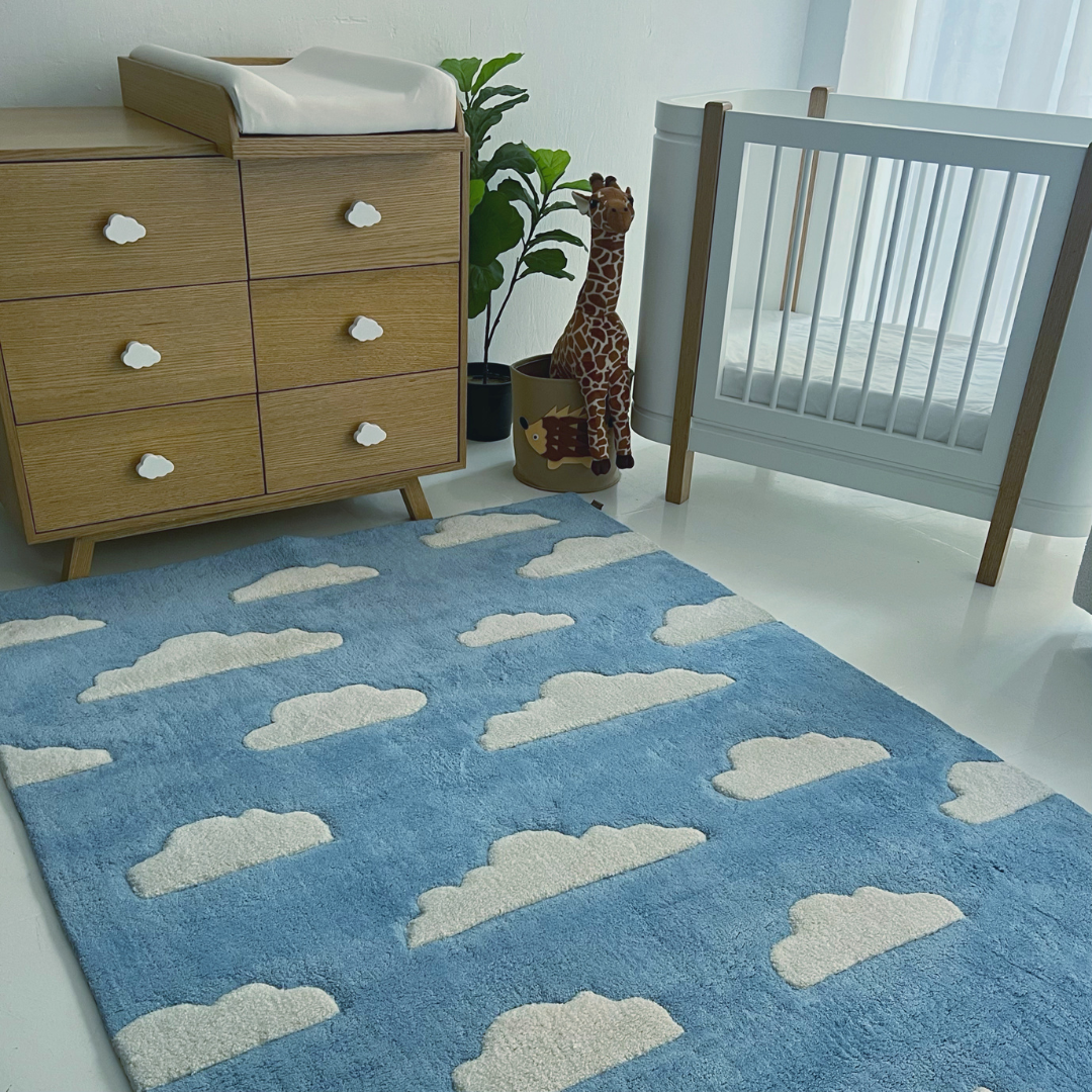 Blue Clouds kids carpet