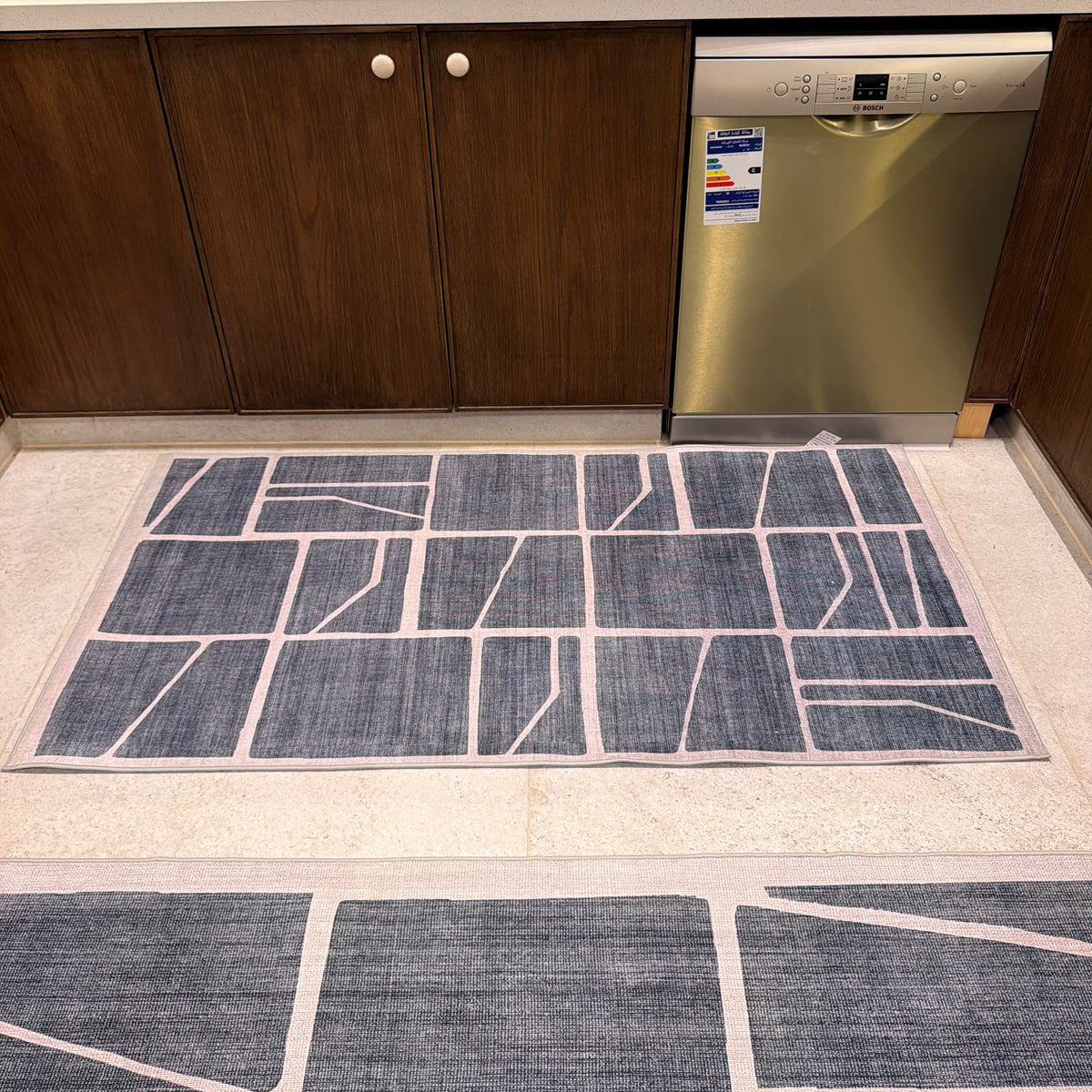 Faded Blocks Kitchen Carpet