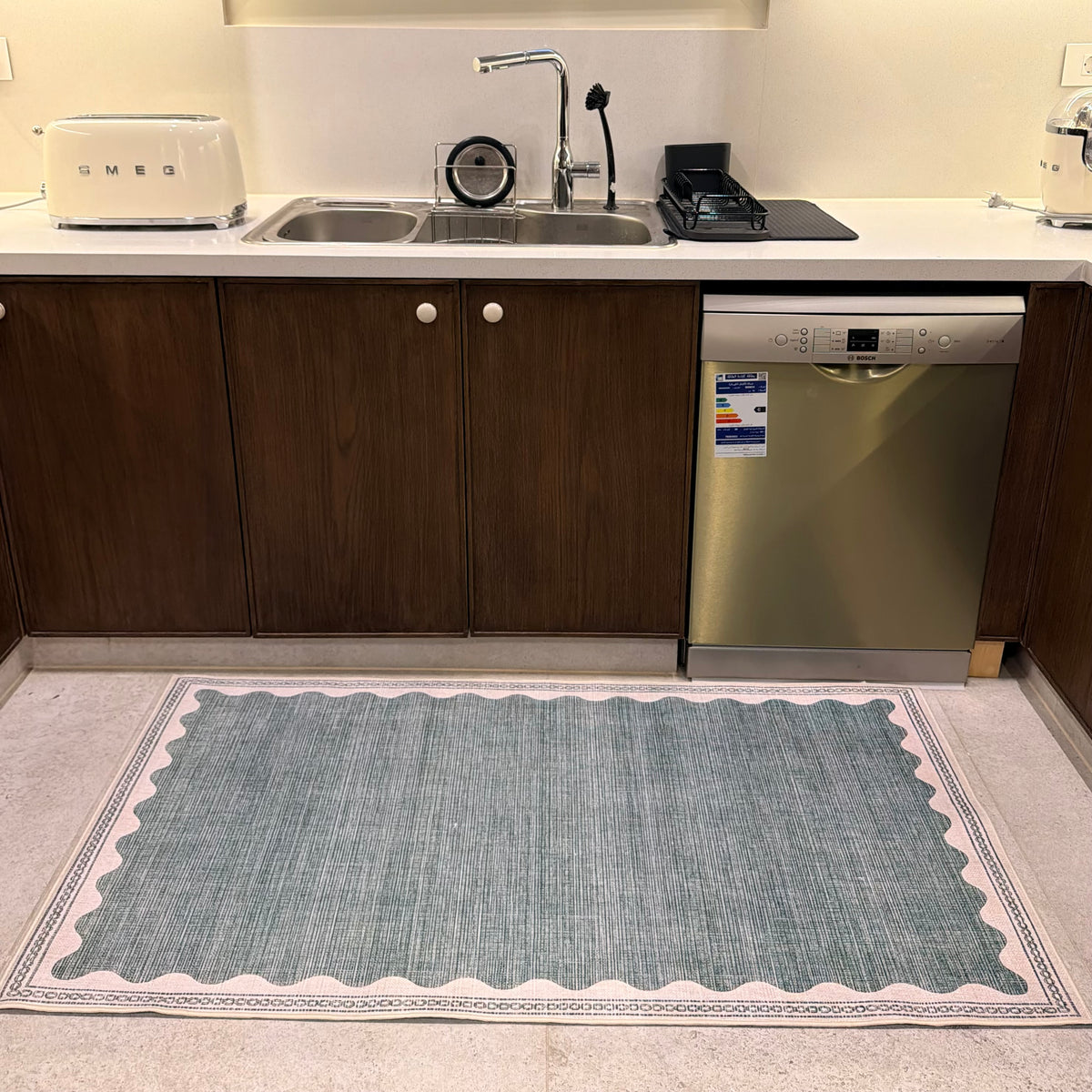 Sage Scallop Kitchen Carpet