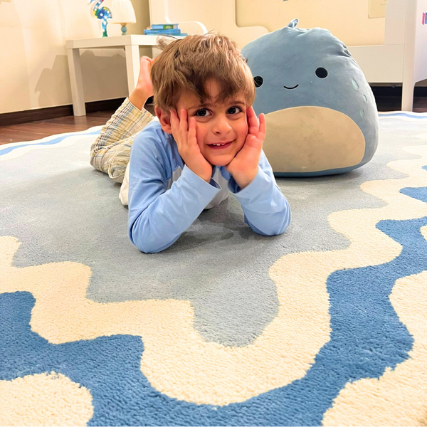 Blue waves Kids Carpet