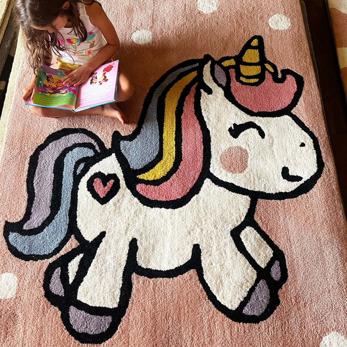 Pink Unicorn Kids Carpet