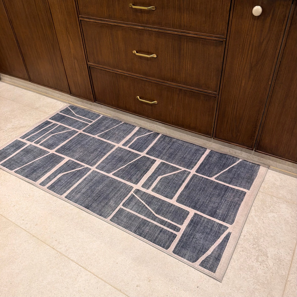 Faded Blocks Kitchen Carpet