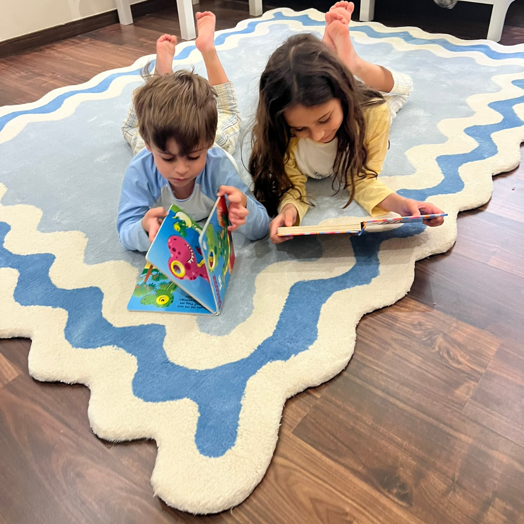 Blue waves Kids Carpet