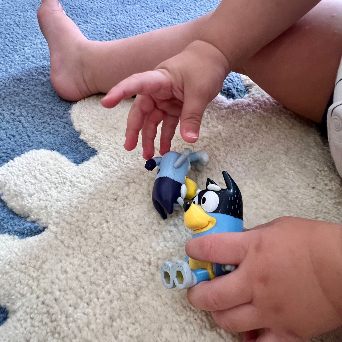 Dino Land Blue Kids Carpet