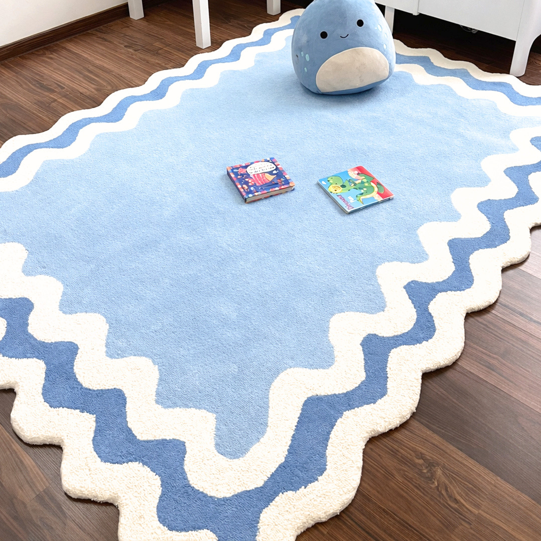 Blue waves Kids Carpet