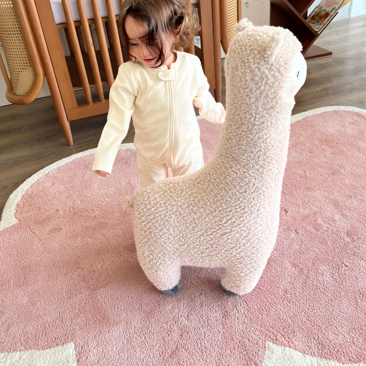 Pink Cloud Cutout Kid's Carpet