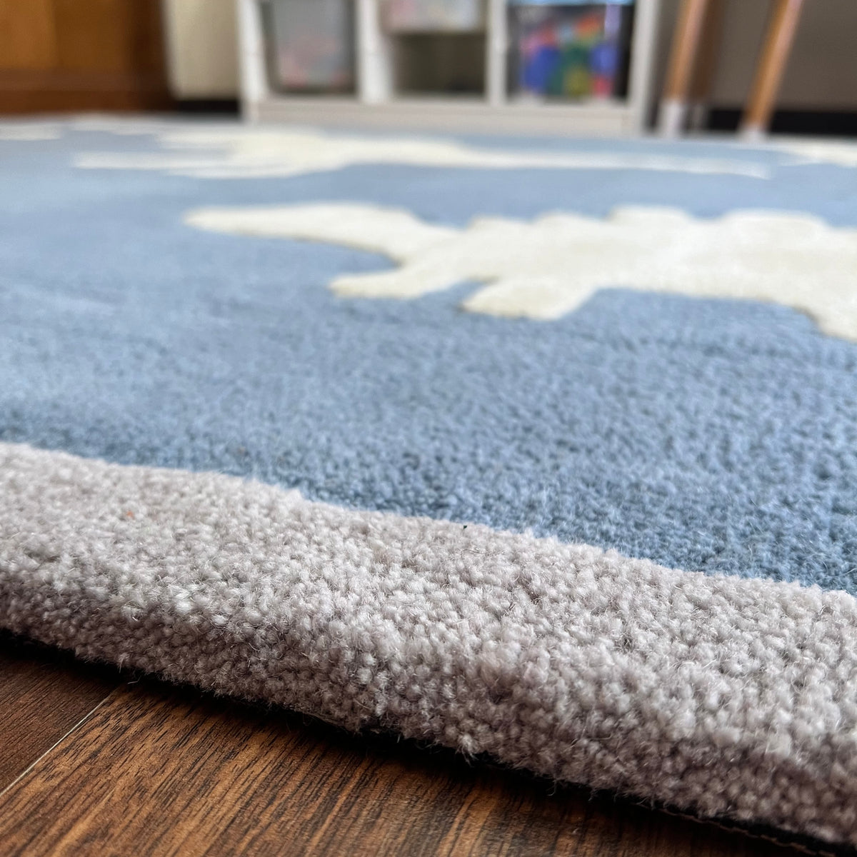 Dino Land Blue Kids Carpet