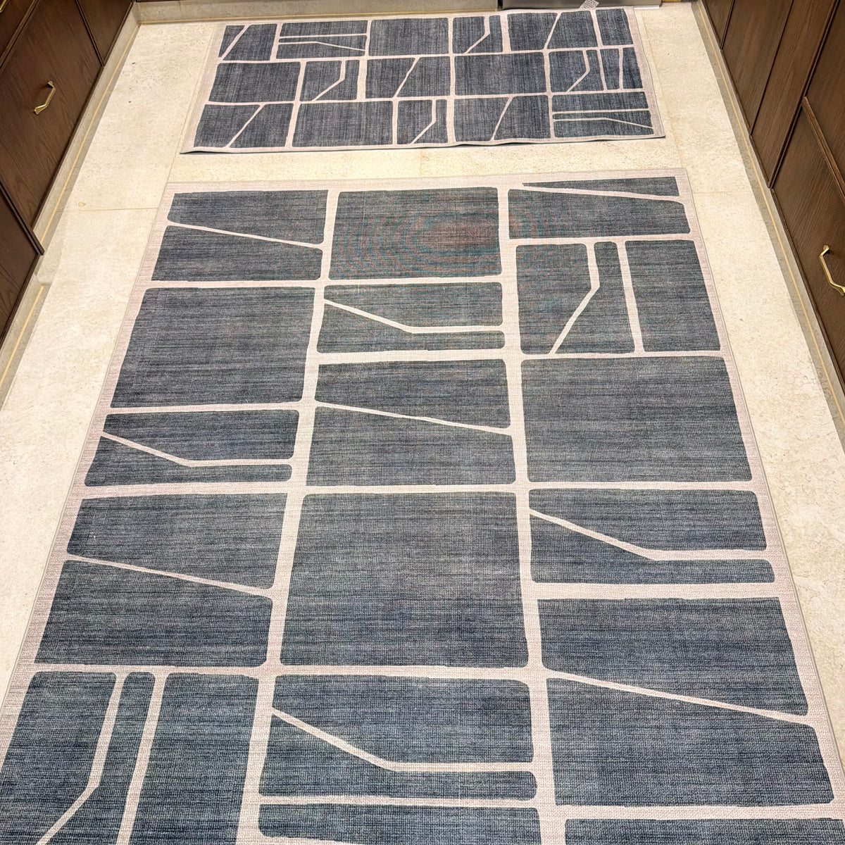 Faded Blocks Kitchen Carpet