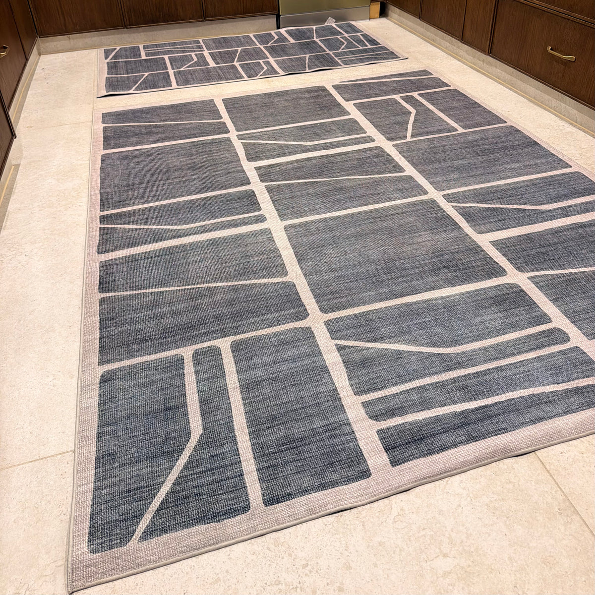 Faded Blocks Kitchen Carpet