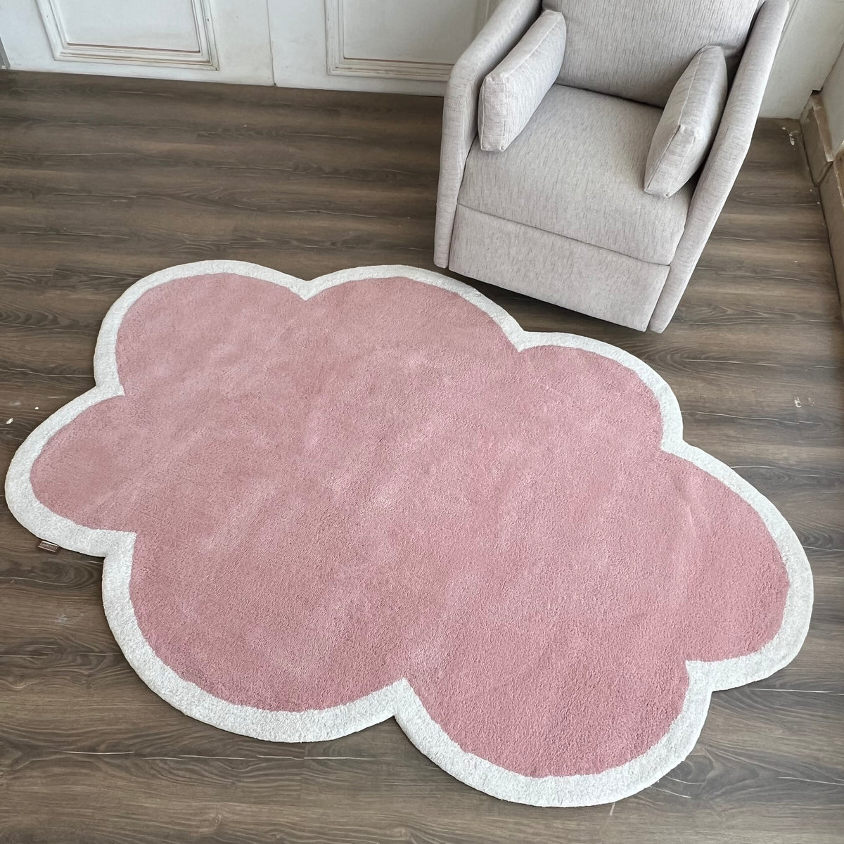 Pink Cloud Cutout Kid's Carpet