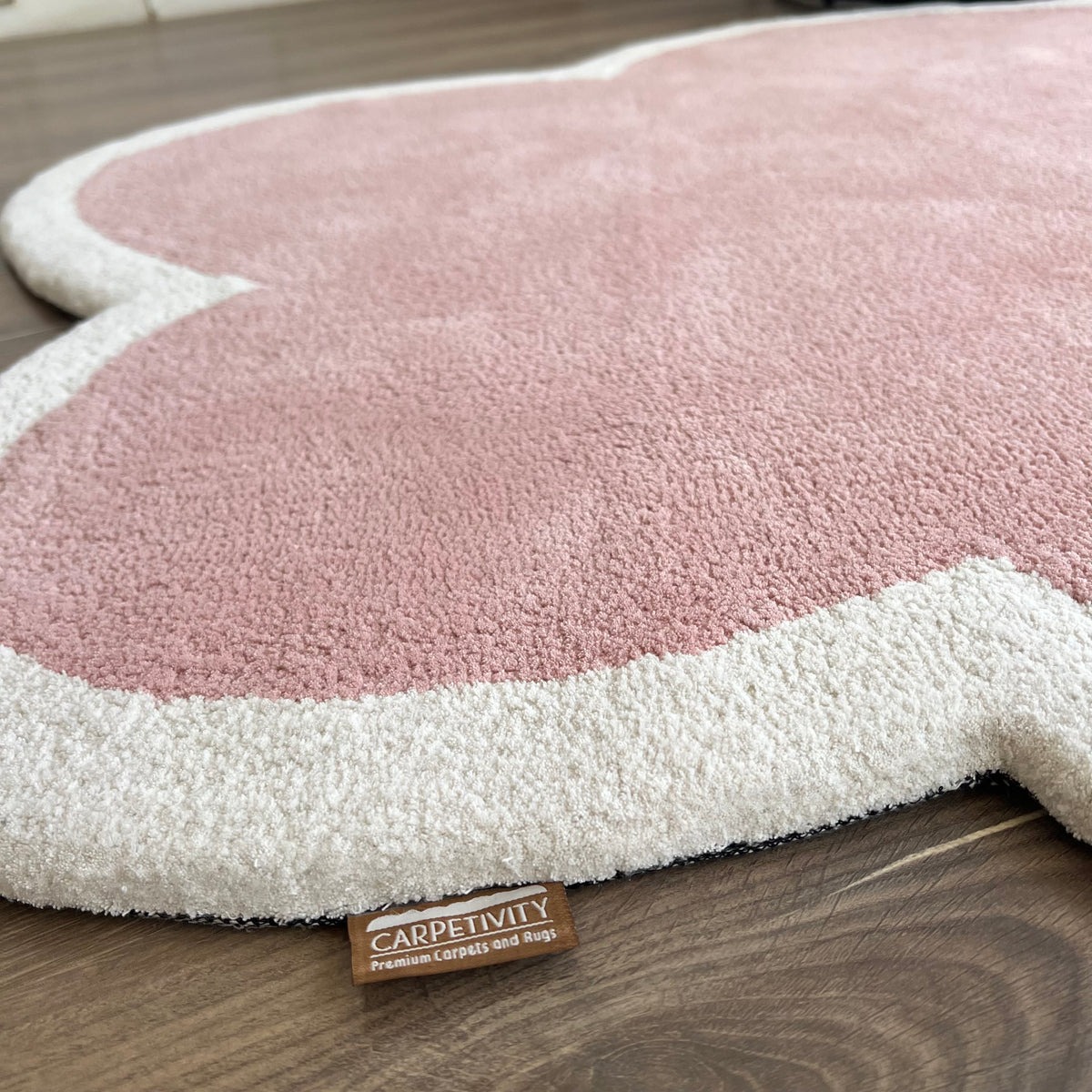 Pink Cloud Cutout Kid's Carpet