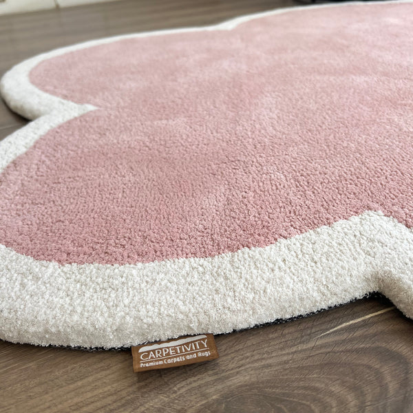 Pink Cloud Cutout Kid's Carpet