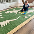 Green Dino Land Kids Carpet