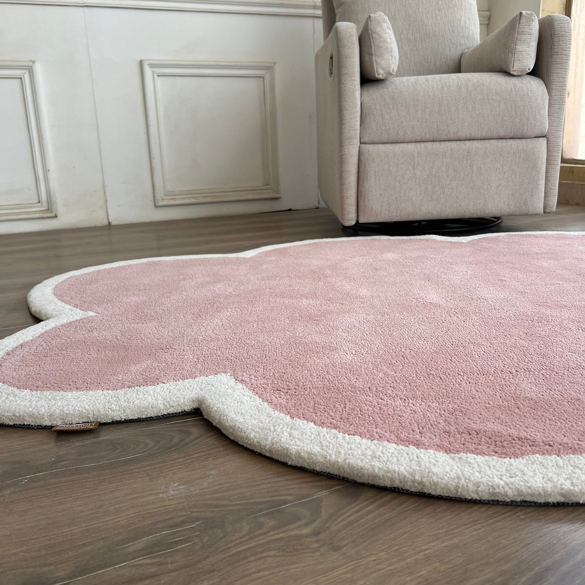 Pink Cloud Cutout Kid's Carpet