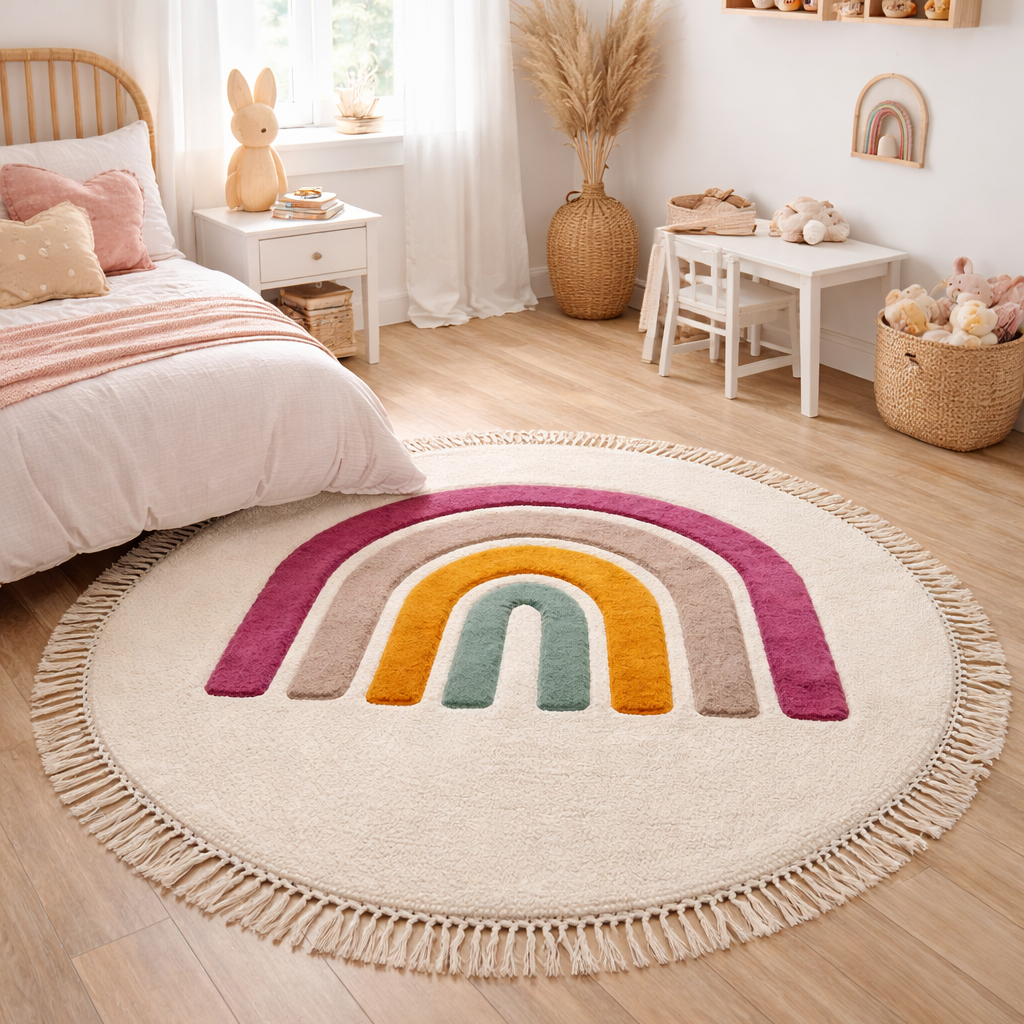 Round Rainbow Carpet