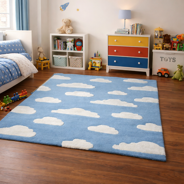 Blue Clouds kids carpet