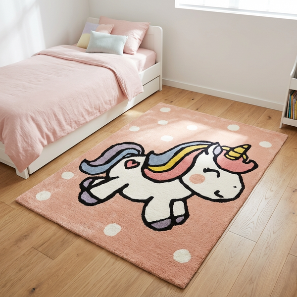 Pink Unicorn Kids Carpet