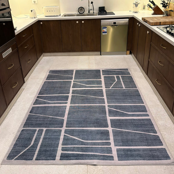 Faded Blocks Kitchen Carpet