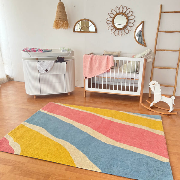 Colorful Waves Kids Carpet