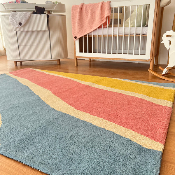 Colorful Waves Kids Carpet