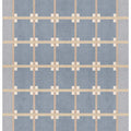 Dust Blue Plaid Kitchen Carpet