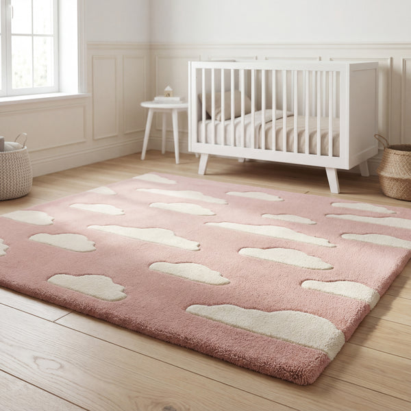 Pink Clouds kids carpet